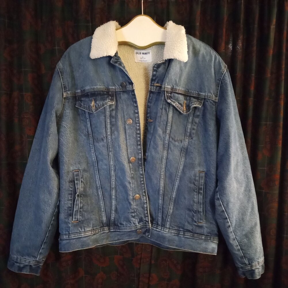 Goodfellow & Co.  Sherpa lined denim jean jacket Size XXL NWOT - Picture 4 of 10